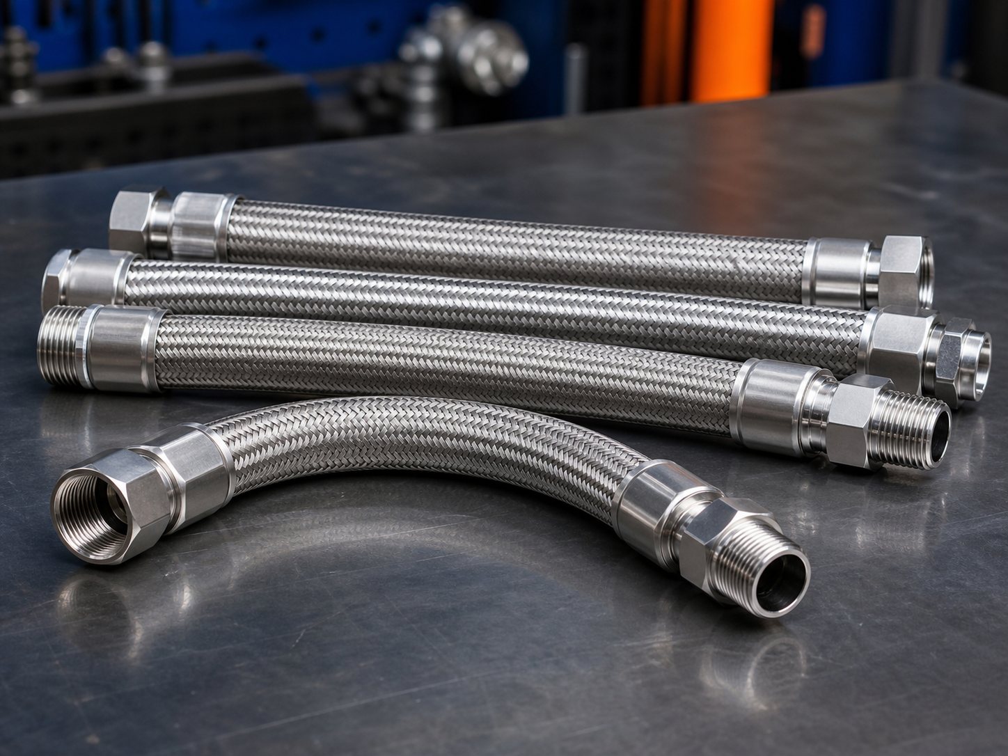 Flexible stainless steel metallic hoses